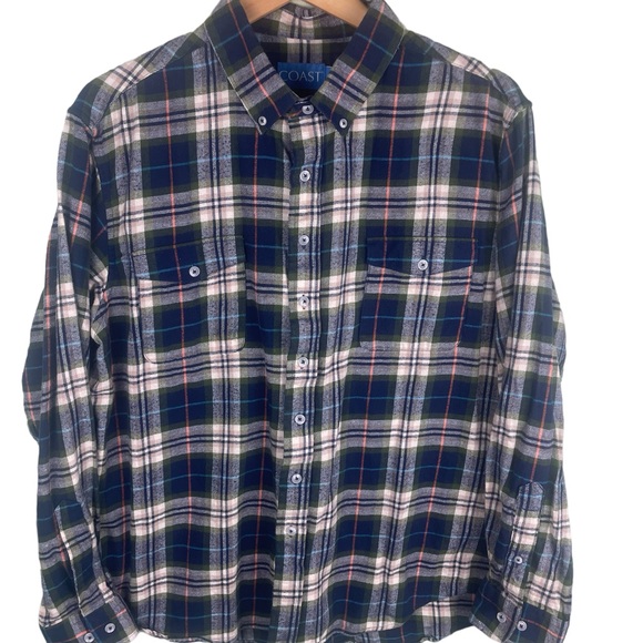 Coast Plaid Waterfront Flannel Shirt, size Large - Picture 1 of 5